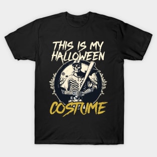 Baseball Halloween Shirt | This Is My Costume Skeleton T-Shirt